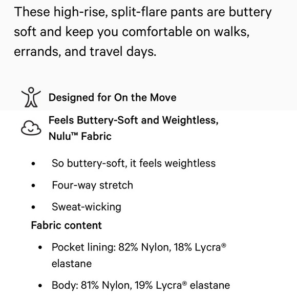 NWT Lululemon [8] Groove SHR Split-Hem Flare Nulu Pant Briar Rose LW5EVCS [$118] - Picture 12 of 16